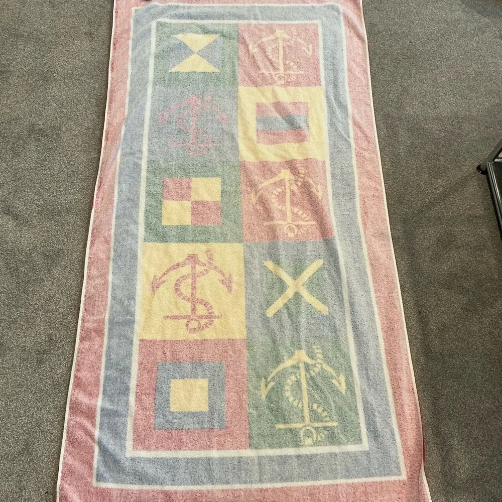 Vintage‎ Jcpenney nautical-themed beach towel